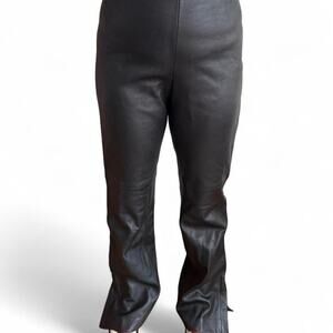 Dana buchman black leather pants women's size 10